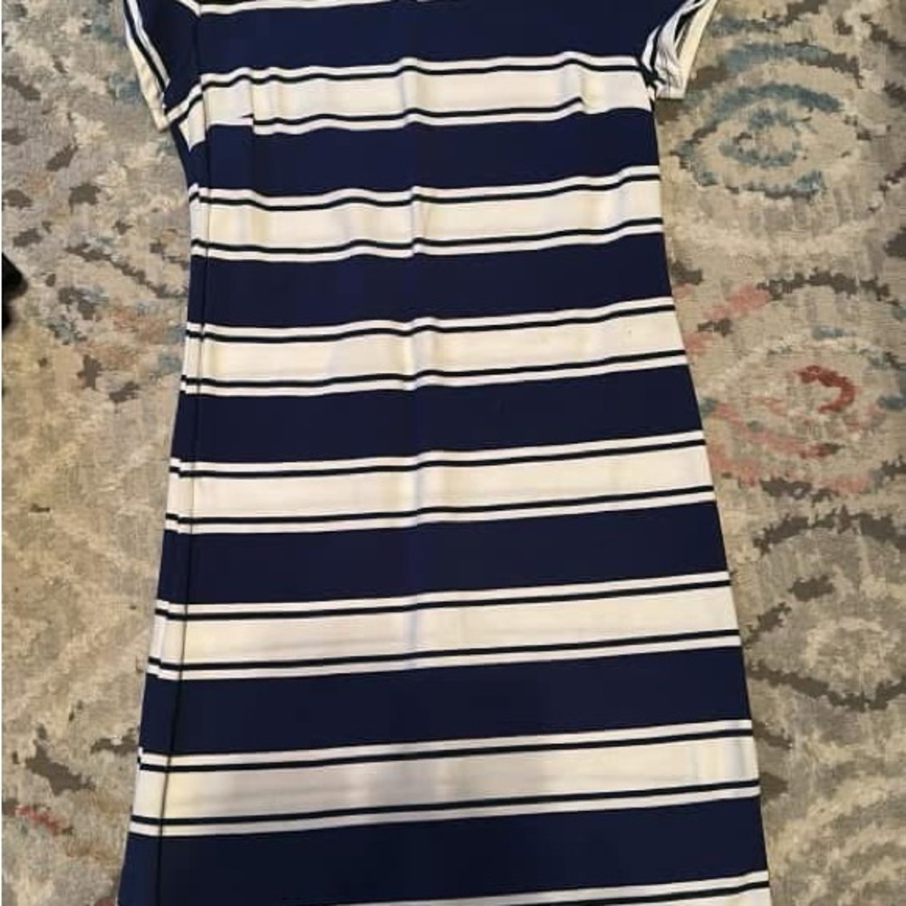 Old Navy Blue and White Striped Top